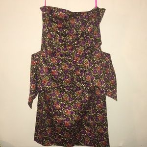 Strapless Floral Print Betsey Johnson Dress